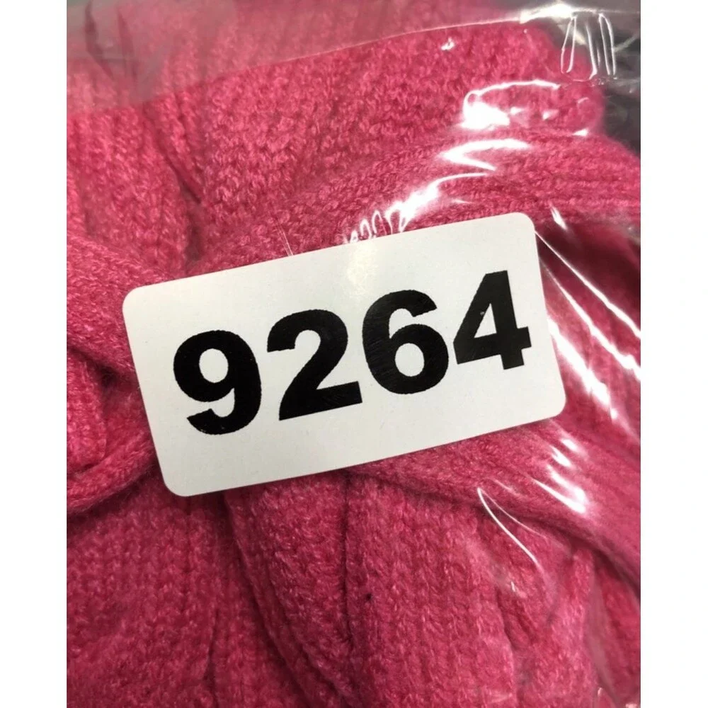 Joyfunear Cableknit Leggings Size M Pink Drawstring Waist Tapered Leg Barbiecore